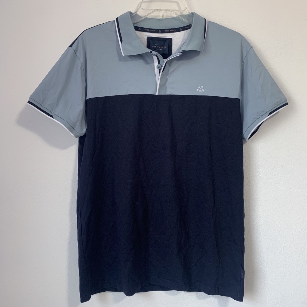 Marc Asher New York Men's Polo Shirt Size Medium‎ Stretch NWT